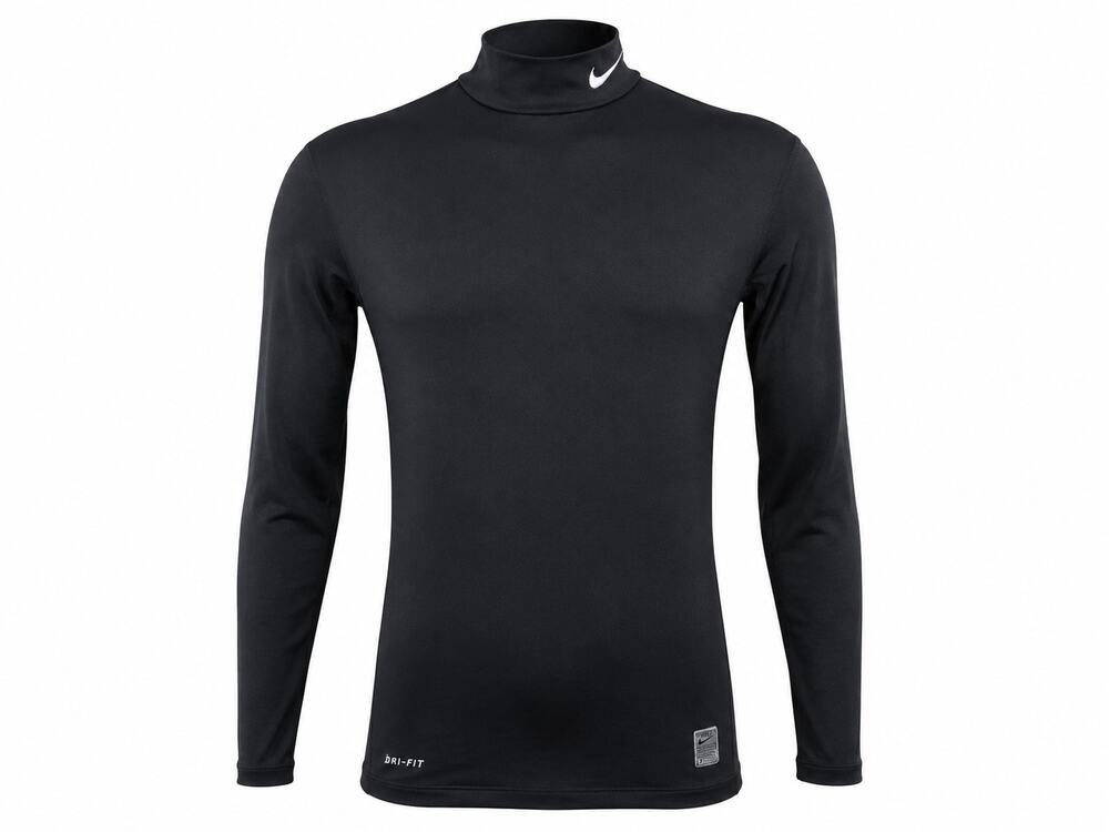 Nike Pro Combat Dri-FIT Compression Mock Neck Long Sleeve Black XXL Base Layer
